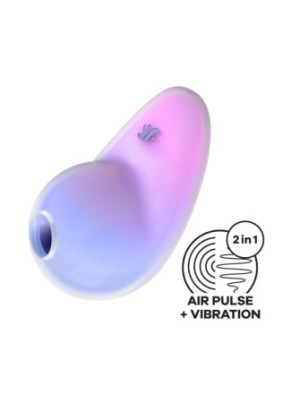 Stimulateur clitoridien par onde de pression sans contact et par vibration USB violet et rose, Pixie Dust Satisfyer - CC597836